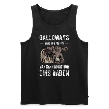 Galloway Rind I Schottland Rinderzucht für - Männer Premium Bio Tank Top - Schwarz - Vorne - Michal (187cm)