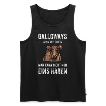 Galloway Rind I Schottland Rinderzucht für - Männer Premium Bio Tank Top - Schwarz - Vorne - Michal (187cm)