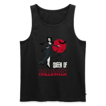 Halloween Queen Gothic Pin Up Vampire Woman - Men's Premium Organic Tank Top - black - Front - AI Model Male 178 light (178cm)