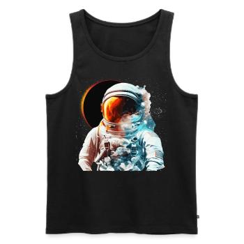 Solar Eclipse Space Astronaut Astronomy Galaxy - Männer Premium Bio Tank Top - Schwarz - Vorne - AI Model Male 178 light (178cm)