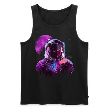 Space Astronaut Vaporwave Spaceman Astronomy Lover - Männer Premium Bio Tank Top - Schwarz - Vorne - AI Model Male 178 light (178cm)