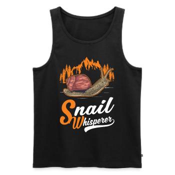 Schnecken Flüsterer Snail Whisperer - Männer Premium Bio Tank Top - Schwarz - Vorne - AI Model Male 178 light (178cm)