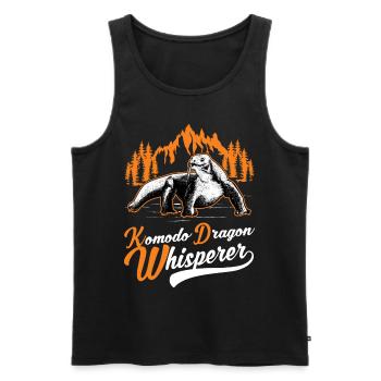 Komodowaran Flüsterer Komodo Dragon Whisperer - Männer Premium Bio Tank Top - Schwarz - Vorne - Michal (187cm)