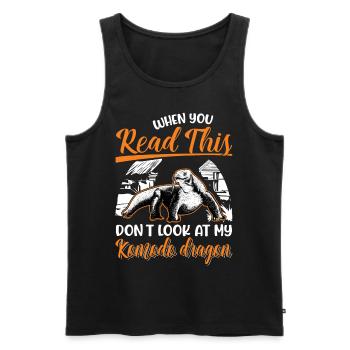 Komodowaran Waran Komododrache - Männer Premium Bio Tank Top - Schwarz - Vorne - Michal (187cm)