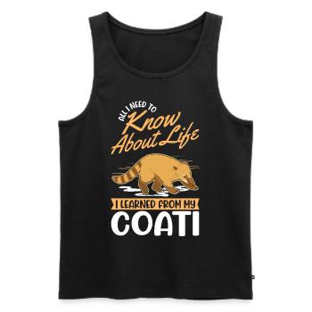 Coati Cadeau Proboscis Coati - Débardeur bio Premium Homme - noir - Devant - Michal (187cm)