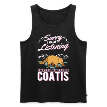 Coati Cadeau Proboscis Coati - Débardeur bio Premium Homme - noir - Devant - Michal (187cm)