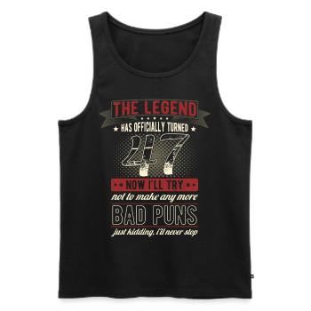 The legend officially 47 years 47th birthday - Men's Premium Organic Tank Top - black - Front - Michal (187cm)