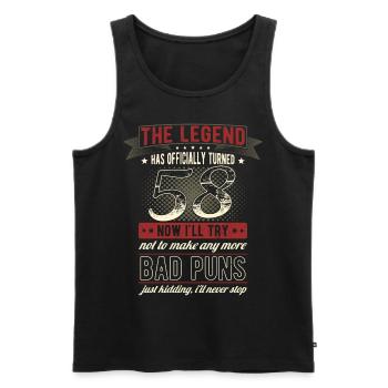 The legend officially 58 years 58th birthday - Men's Premium Organic Tank Top - black - Front - Michal (187cm)