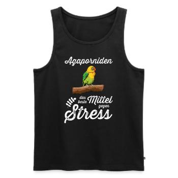 Agaporniden I Unzertrennliche Motiv für Vogel - Männer Premium Bio Tank Top - Schwarz - Vorne - Michal (187cm)