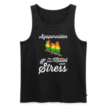 Agaporniden I Unzertrennliche Motiv für Vogel - Männer Premium Bio Tank Top - Schwarz - Vorne - Michal (187cm)