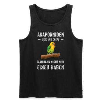 Agaporniden I Unzertrennliche Motiv für Vogel - Männer Premium Bio Tank Top - Schwarz - Vorne - Michal (187cm)