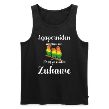 Agaporniden I Unzertrennliche Motiv für Vogel - Männer Premium Bio Tank Top - Schwarz - Vorne - Michal (187cm)