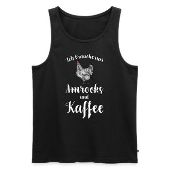 Amrock Huhn I Chicken Geflügel Motiv für - Männer Premium Bio Tank Top - Schwarz - Vorne - AI Model Male 178 light (178cm)