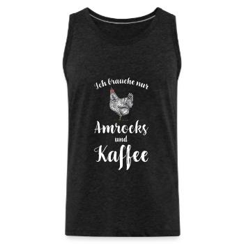 Amrock Huhn I Chicken Geflügel Motiv für - Männer Premium Bio Tank Top - Anthrazit - Vorne - Alexander (188cm)