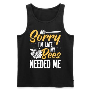 Beekeepers Bees Honey bees Beekeeping - Men's Premium Organic Tank Top - black - Front - AI Model Male 178 light (178cm)