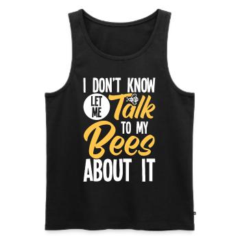 Beekeepers Bees Honey bees Beekeeping - Men's Premium Organic Tank Top - black - Front - AI Model Male 178 light (178cm)