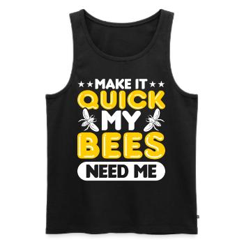 Beekeepers Bees Honey bees Beekeeping - Men's Premium Organic Tank Top - black - Front - AI Model Male 178 light (178cm)