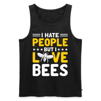 Beekeepers Bees Honey bees Beekeeping - Men's Premium Organic Tank Top - black - Front - AI Model Male 178 light (178cm)