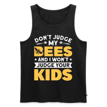 Beekeepers Bees Honey bees Beekeeping - Men's Premium Organic Tank Top - black - Front - AI Model Male 178 light (178cm)