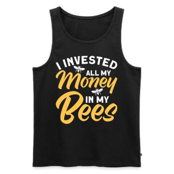 Beekeepers Bees Honey bees Beekeeping - Men's Premium Organic Tank Top - black - Front - AI Model Male 178 light (178cm)
