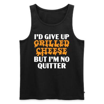 I would give up grilled cheese, but I'm k - Men's Premium Organic Tank Top - black - Front - AI Model Male 178 light (178cm)