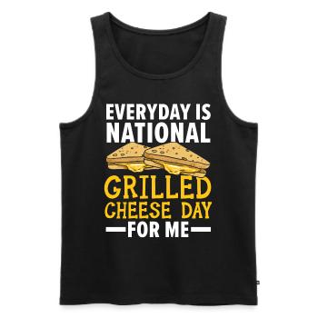 For me, every day is the National Day of Culture. - Men's Premium Organic Tank Top - black - Front - AI Model Male 178 light (178cm)
