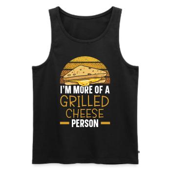 I'm more of a grilled cheese type Grilled cheese - Men's Premium Organic Tank Top - black - Front - AI Model Male 178 light (178cm)