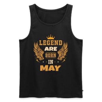Die im Mai geborene Legende Geburtstagsgeschenk - Männer Premium Bio Tank Top - Schwarz - Vorne - Michal (187cm)