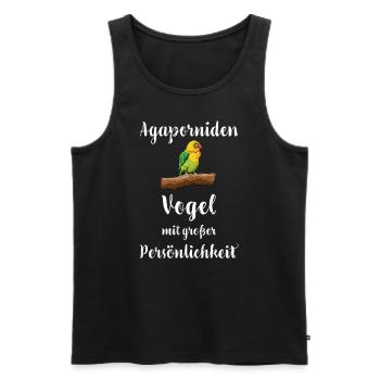 Agaporniden I Unzertrennliche Motiv für Vogel - Männer Premium Bio Tank Top - Schwarz - Vorne - Michal (187cm)