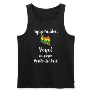 Agaporniden I Unzertrennliche Motiv für Vogel - Männer Premium Bio Tank Top - Schwarz - Vorne - Michal (187cm)