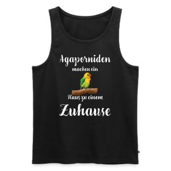 Agaporniden I Unzertrennliche Motiv für Vogel - Männer Premium Bio Tank Top - Schwarz - Vorne - Michal (187cm)