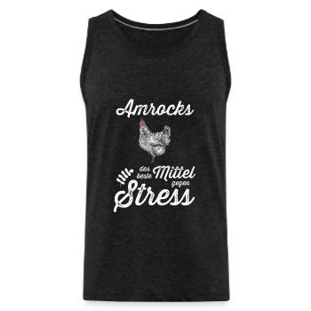 Amrock Huhn I Chicken Geflügel Motiv für - Männer Premium Bio Tank Top - Anthrazit - Vorne - Alexander (188cm)
