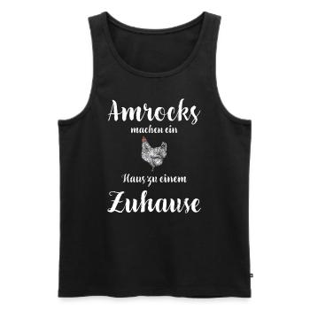 Amrock Huhn I Chicken Geflügel Motiv für - Männer Premium Bio Tank Top - Schwarz - Vorne - AI Model Male 178 light (178cm)