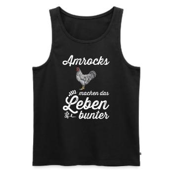 Amrock Huhn I Chicken Geflügel Motiv für - Männer Premium Bio Tank Top - Schwarz - Vorne - AI Model Male 178 light (178cm)