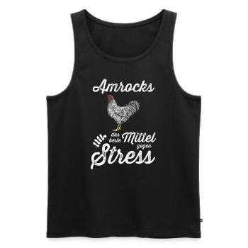 Amrock Huhn I Chicken Geflügel Motiv für - Männer Premium Bio Tank Top - Schwarz - Vorne - AI Model Male 178 light (178cm)