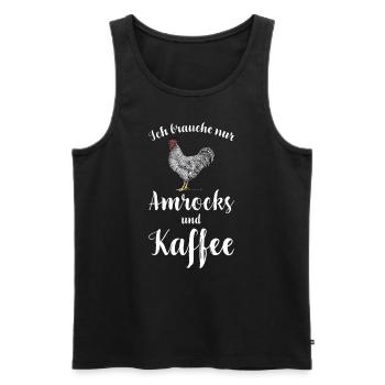 Amrock Huhn I Chicken Geflügel Motiv für - Männer Premium Bio Tank Top - Schwarz - Vorne - AI Model Male 178 light (178cm)