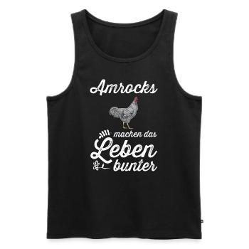 Amrock Huhn I Chicken Geflügel Motiv für - Männer Premium Bio Tank Top - Anthrazit - Vorne - Alexander (188cm)