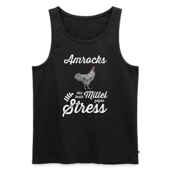 Amrock Huhn I Chicken Geflügel Motiv für - Männer Premium Bio Tank Top - Schwarz - Vorne - AI Model Male 178 light (178cm)