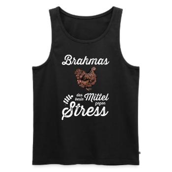 Brahma Hühner I Chicken Geflügel Motiv für - Männer Premium Bio Tank Top - Schwarz - Vorne - Michal (187cm)