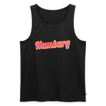 Hamburgerin Hamburger Hamburg - Männer Premium Bio Tank Top - Schwarz - Vorne - AI Model Male 178 light (178cm)