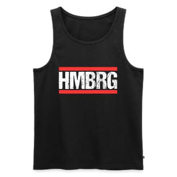 Hamburgerin Hamburger Hamburg - Männer Premium Bio Tank Top - Schwarz - Vorne - AI Model Male 178 light (178cm)