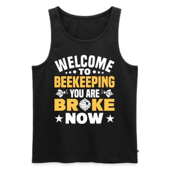 Beekeepers Bees Honey bees Beekeeping - Men's Premium Organic Tank Top - black - Front - AI Model Male 178 light (178cm)