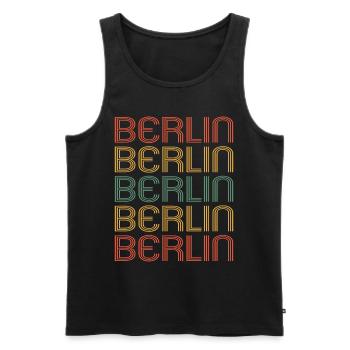 Berlin Berlinerin Berlin City Berlin - Men's Premium Organic Tank Top - black - Front - AI Model Male 178 light (178cm)