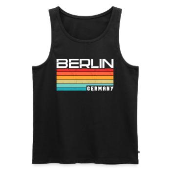 Berlin Berlinerin Berlin City Berlin - Men's Premium Organic Tank Top - black - Front - AI Model Male 178 light (178cm)