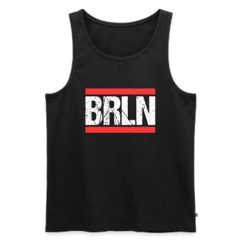 Berlin Berlinerin Berliner Stadt Berlin - Männer Premium Bio Tank Top - Schwarz - Vorne - AI Model Male 178 light (178cm)