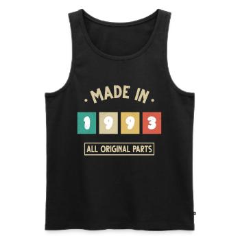 Jahrgang 1993 Geburtstagsgeschenk 1993 - Männer Premium Bio Tank Top - Schwarz - Vorne - Michal (187cm)