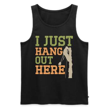 Ich hänge hier nur rum Baumpfleger Baumpfleger - Männer Premium Bio Tank Top - Schwarz - Vorne - AI Model Male 178 light (178cm)