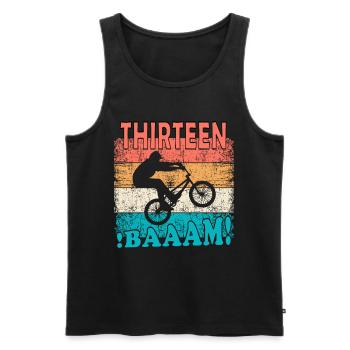 13 Birthday Bmx Bike 13 Years Gift - Men's Premium Organic Tank Top - black - Front - AI Model Male 178 light (178cm)