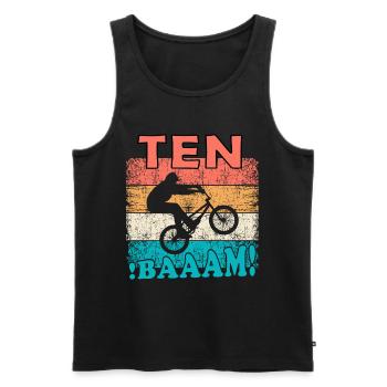 10 Geburtstag Bmx 10 Jahre Geschenk - Männer Premium Bio Tank Top - Schwarz - Vorne - Michal (187cm)