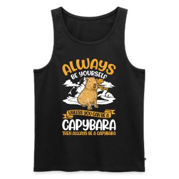 Sois toujours toi-même Capybara Wasserschwein Capibara - Débardeur bio Premium Homme - noir - Devant - Michal (187cm)